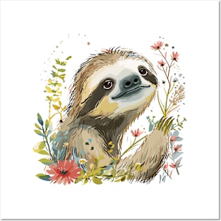 Cute Sloth Posters and Art